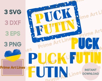 Puck Futin SVG set, Ucrania Svg, Orar por Ucrania, Detener la Guerra, Apoyar a Ucrania, Paz Amor Ucrania, Ucrania Tiendas Archivos Digitales para Cricut