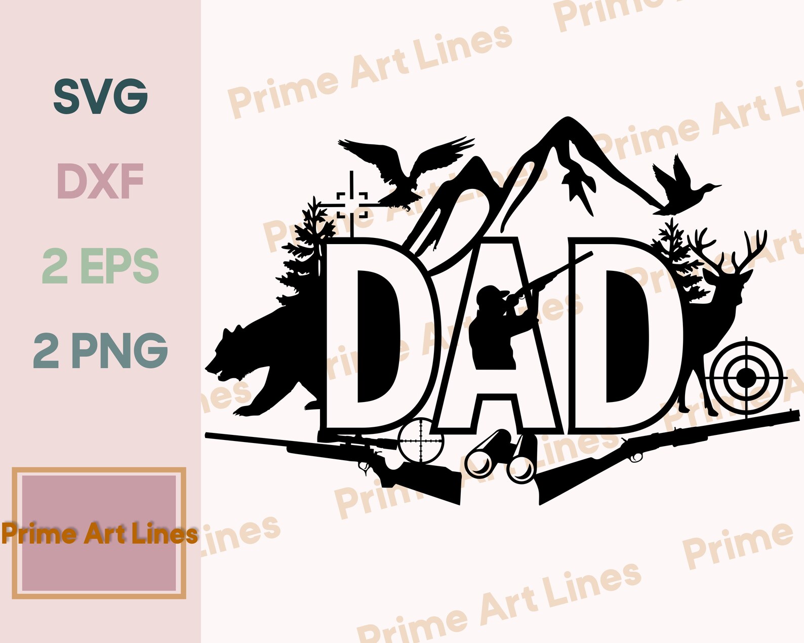 Hunting Dad SVG Dad Hunting SVG Dad Hunter Svg Hunt Svg Etsy