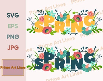 Primavera SVG, Amapola svg, Decoración de flores svg, Floral svg, Signo de granja svg, Signo de primavera svg, Cita de primavera svg, Hola Primavera svg, Imprimible