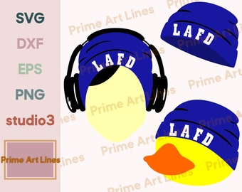 Quackity Beanie SVG 3in1, gorra Quackity Beanie, sombrero Quackity Beanie, youtuber Quackity Beanie, gorro LAFD de pato Quackity, archivo de corte cricut