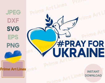 Orar por Ucrania SVG, Ucrania SVG, Ucraniano Svg, Paz para Ucrania, Bandera de Ucrania, Detener la Guerra, Azul y Amarillo, Apoyar a Ucrania
