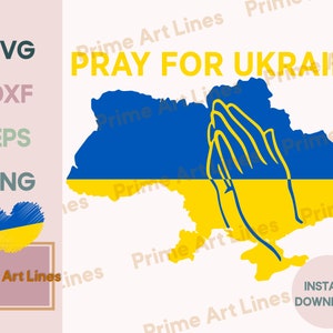 Bete für die Ukraine SVG, Ukraine SVG, Ukrainisch SVG, Ukrainische Flagge, Ukrainische Karte, Ich stehe mit der Ukraine, Stop War, Digitale Datei Ukrainische Verkäufer