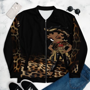 Leopard Betty Boop Unisex Bomber Jacket
