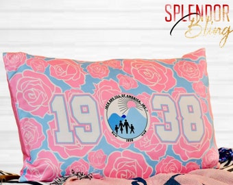 Jack and Jill 1938 Floral Satin Pillowcase