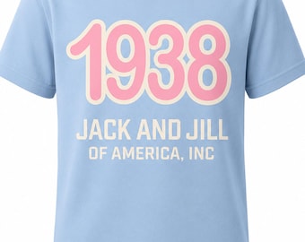 Adult JJOA Light Blue, Pink & Ivory 1938 unisex t-shirt - Jack and Jill of America