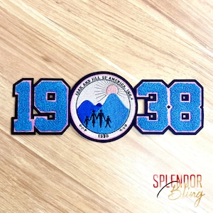 Blue JJOA 1938 & Seal Logo DIY Iron-On Patch - Jack and Jill of America