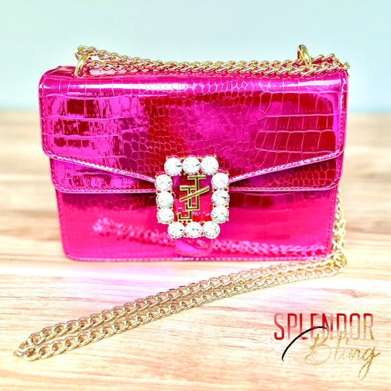 HOT Strap Crossbody Chain Link Embossed Crossbody Bag