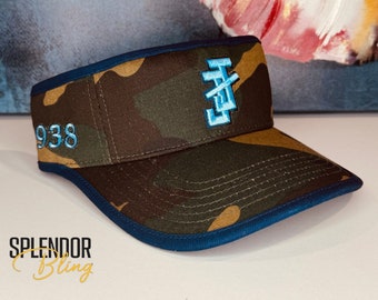 Camo/blue JJ branded Visor — Jack and Jill of America