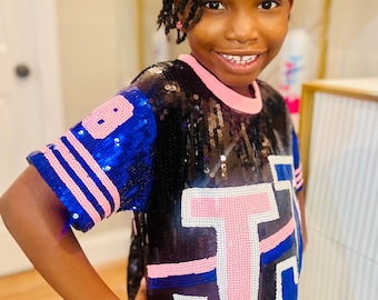 OSFM Little Girls Light Pink / Royal Sequin Jersey - Jack and Jill of America - X-Small to Medium