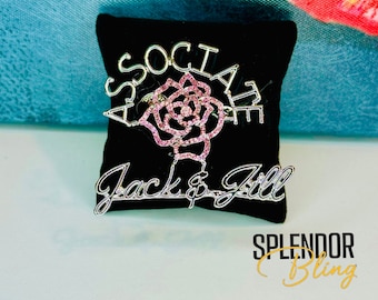 Jack and Jill of America Associate Rose Brooch