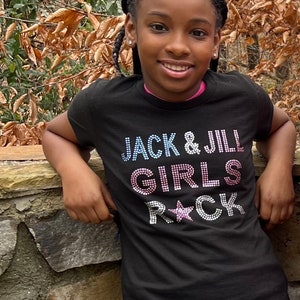 Jack and Jill Girls Rock Rhinestone Bling T-Shirt