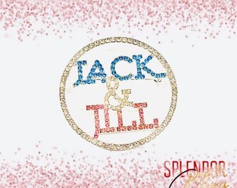 Jack & Jill Oversized Crystal Brooch