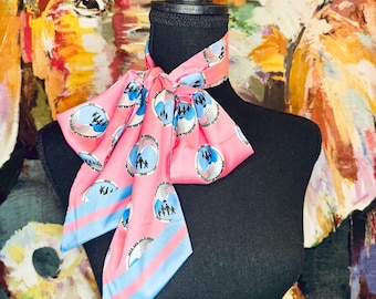 Jack and Jill of America Seal Logo Pink Purse Tie/Short Neck Scarf