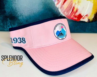 Pink/Navy JJ Seal Visor — Jack and Jill of America