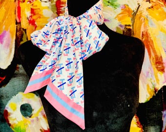 Jack and Jill of America White Purse Tie/Short Neck Scarf