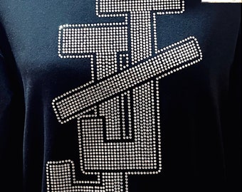 ADULT Jack and Jill of America Interlocking JJ Rhinestone Bling Hoodie