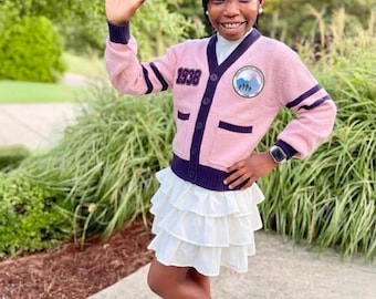 JJOA Pink Youth Cardigan Sweater