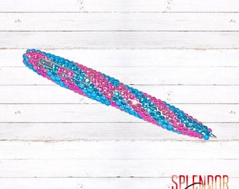 Pink and Blue Rhinestone Bling Chubby Ballpoint Ink Pen - Jack and Jill of America Inspired