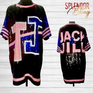 OSFM Misses Light Pink / Royal Sequin Jersey - Size S-XL - Jack and Jill of America