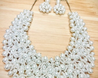 NECKLACE ONLY Protocol Perfect White Wired Pearl necklace