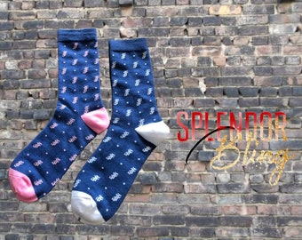 Men’s or Unisex Socks — Jack and Jill of America (pink or white JJ)