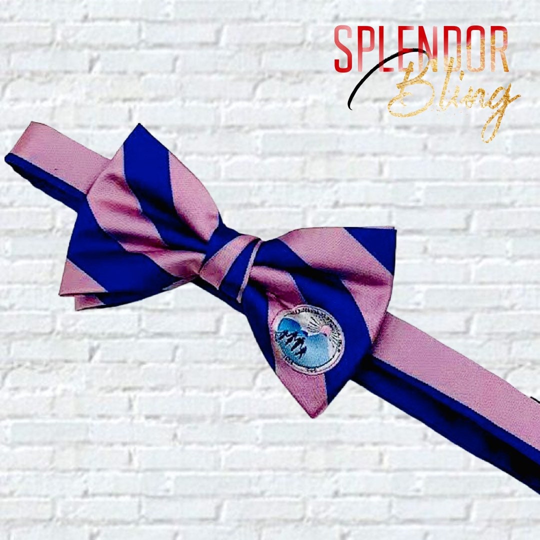 Jack and Jill of America logo branded blue & muted pink pretied men’s