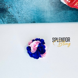 Jack and Jill of America Men’s Soft Pink and Blue Flower Lapel Brooch