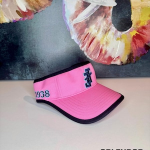 Pink/Navy JJ branded Visor — Jack and Jill of America