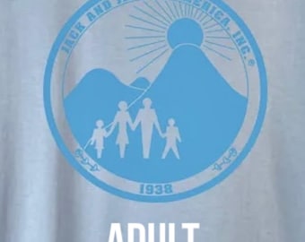 Adult JJOA Blue Unisex t-shirt with Traditional Seal Logo - Jack and Jill of America