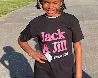 JJOA YOUTH Black w/Pink print Unisex t-shirt — Jack and Jill of America