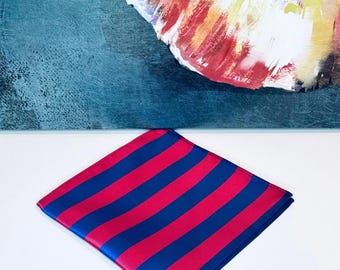 Jack and Jill of America boys or mens royal blue/hot pink pocket squares
