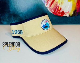 Khaki/navy JJ Seal Visor — Jack and Jill of America