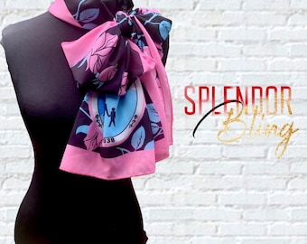 Black Floral CHIFFON Scarf Jack and Jill of America