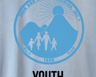JJOA YOUTH Blue Unisex t-shirt with Traditional Seal logo - Jack and Jill of America