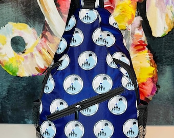 Jack and Jill Light Navy One Shoulder Backpack