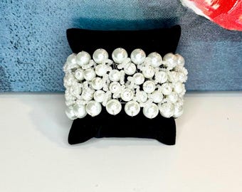 BRACELET ONLY Protocol Perfect White Wired Pearl Bracelet