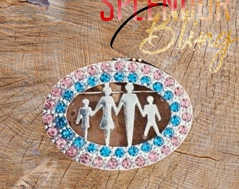 Jack and Jill of America 2” Family Rhinestone pin