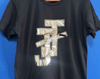 CLOSEOUT YOUTH Black Chrome Interlocking JJ t-shirt - Jack and Jill of America