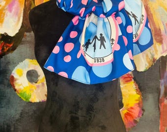 JJOA SATIN Blue Polka Dots Scarf Jack and Jill of America