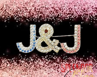 J & J - Pin de perlas y diamantes de imitación - Jack and Jill of America