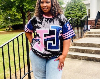 OSFM Plus Size Light Pink / Royal Sequin Jersey - Size XL-3XL - Jack and Jill of America