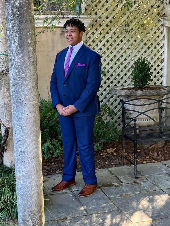 Hot Pink Blazer Pink And Navy Outfit Blazer Royal Blue And Hot