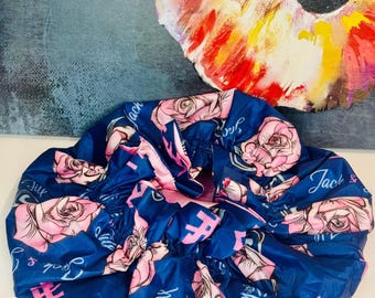 JJOA Oversized Satin Lined Dark Blue Shower Cap - Jack and Jill of America