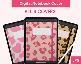 Funda para libreta digital, funda para agenda digital Goodnotes, funda Goonotes, funda con estampado animal para libreta digital, regalo de cumpleaños para mejor amiga