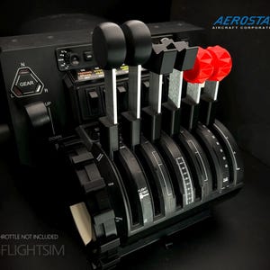 Piper PA-60 Aerostar 600 | Realistic Aluminum Lever Flight Control Set | Upgrade for the Honeycomb Bravo Throttle | Flight Simulator