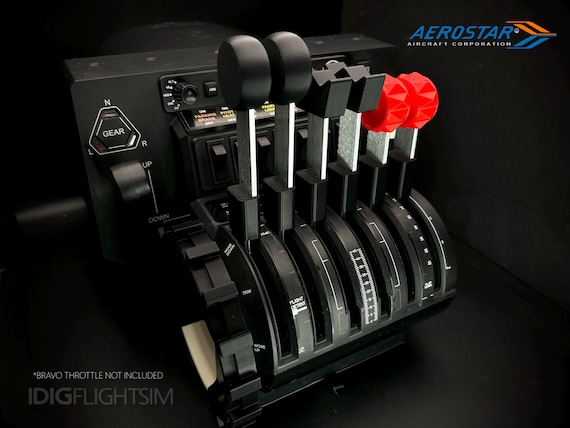 Piper PA-60 Aerostar 600 | Realistic Aluminum Lever Flight Control