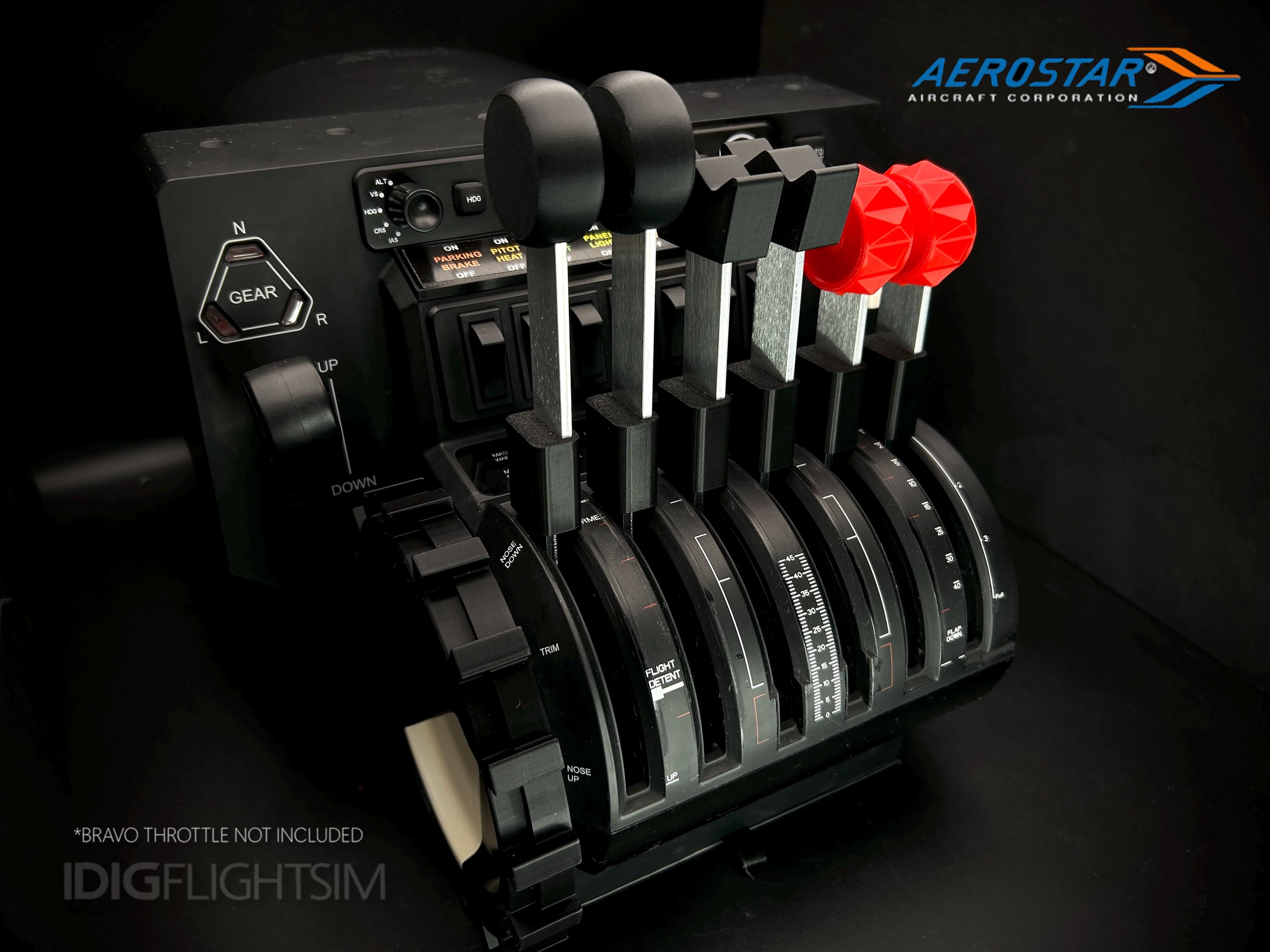 Piper PA-60 Aerostar 600 | Realistic Aluminum Lever Flight Control