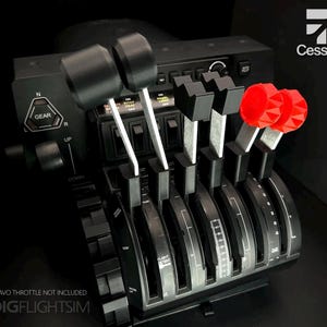 Cessna 414 AW kanselier | 404 Titaan | Realistische Twin Engine Flight Control-upgrade voor Honeycomb Bravo Throttle