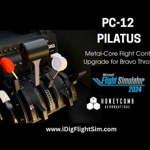 Pilatus PC-12 Metal-Core Flight Control Upgrade For Honeycomb Bravo Throttle | Flight Simulator