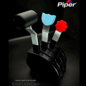Piper PA28 Pijl | Realistische aluminium hendelupgrade voor de Logitech Pro Flight Throttle | Vluchtsimulator | Krijger | Dakota | Luchtspiegeling
